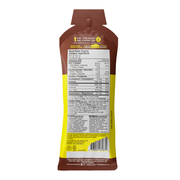 Naak Ultra Energy Gel - Natural Endurance Fuel for Runners & Athletes - Fast-Acting Energy Boost for Marathon, Cycling & Workouts