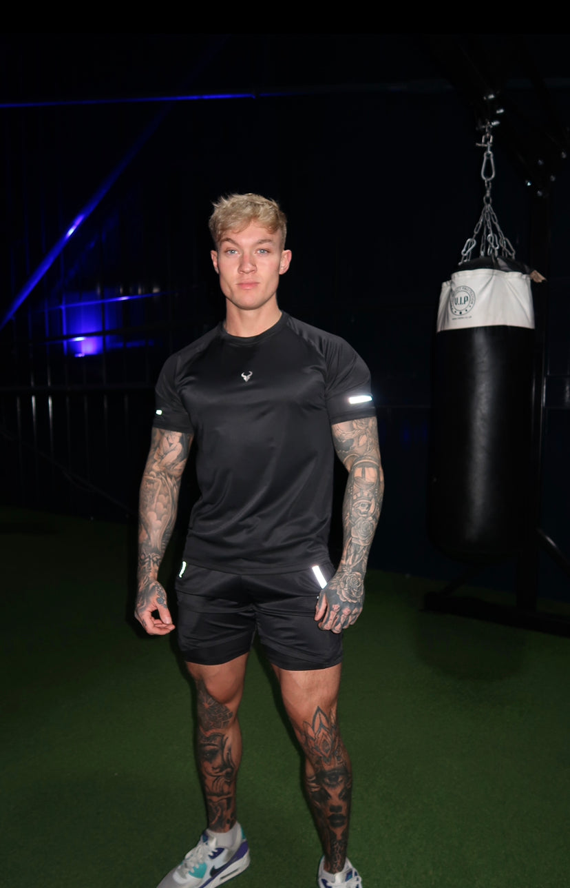 Cerus Black Quantum Men's T-Shirt - Premium Cotton Short Sleeve Tee for Casual Wear & Gym Workouts