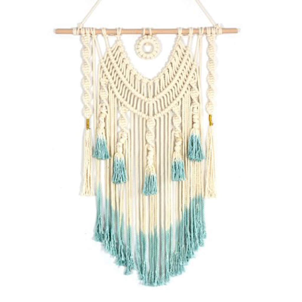 Modern Bohemian Woven Wall Tapestry - Beige Handmade Wall Hanging Decor for Living Room, Bedroom, Nursery, Dorm | Home Decor, Wedding & Party Decoration | Perfect for Boho Chic, Farmhouse & Apartment Style