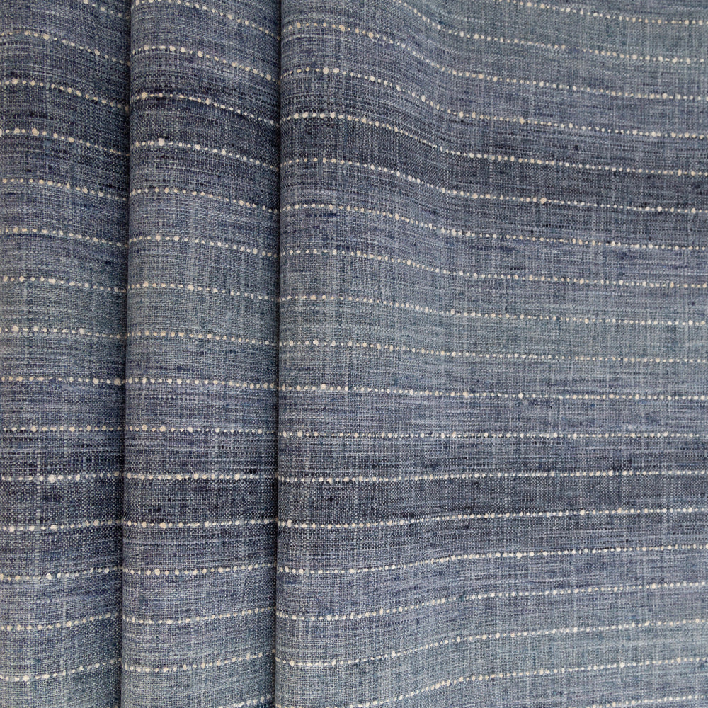 Premium Hyden Stripe Fabric - Lake Blue Cotton Blend Upholstery Material for Sofas, Curtains & Home Decor | Soft & Durable Textile for DIY Sewing Projects