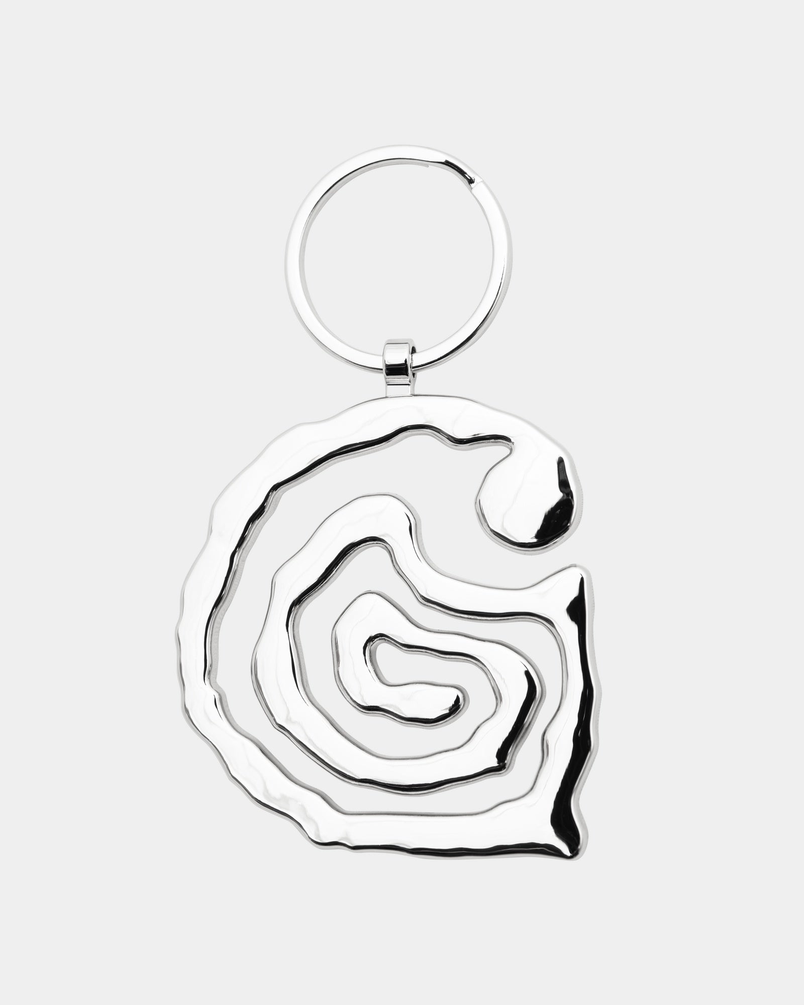 Helix Keychain - Stainless Steel Silver Key Ring Holder for Keys, Car Keys & House Keys | Durable & Stylish Key Accessory for Everyday Use, Travel & Gifts
