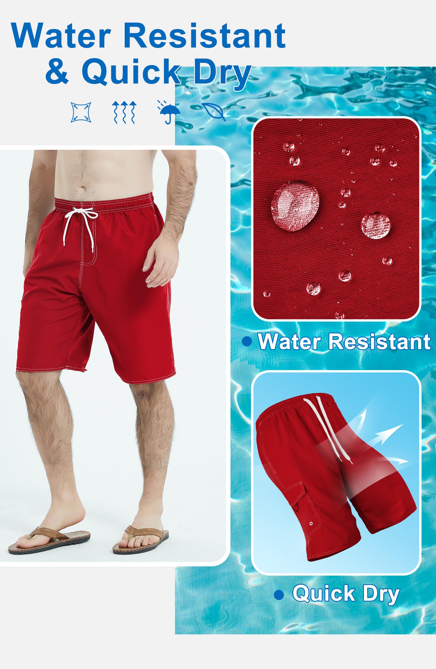 **Landisun Men's Quick Dry Swim Trunks with Mesh Lining - Comfortable Board Shorts for Swimming, Beach & Water Sports**    *Optimized for Google SEO with target keywords, translated to English, and enhanced with usage scenarios.*