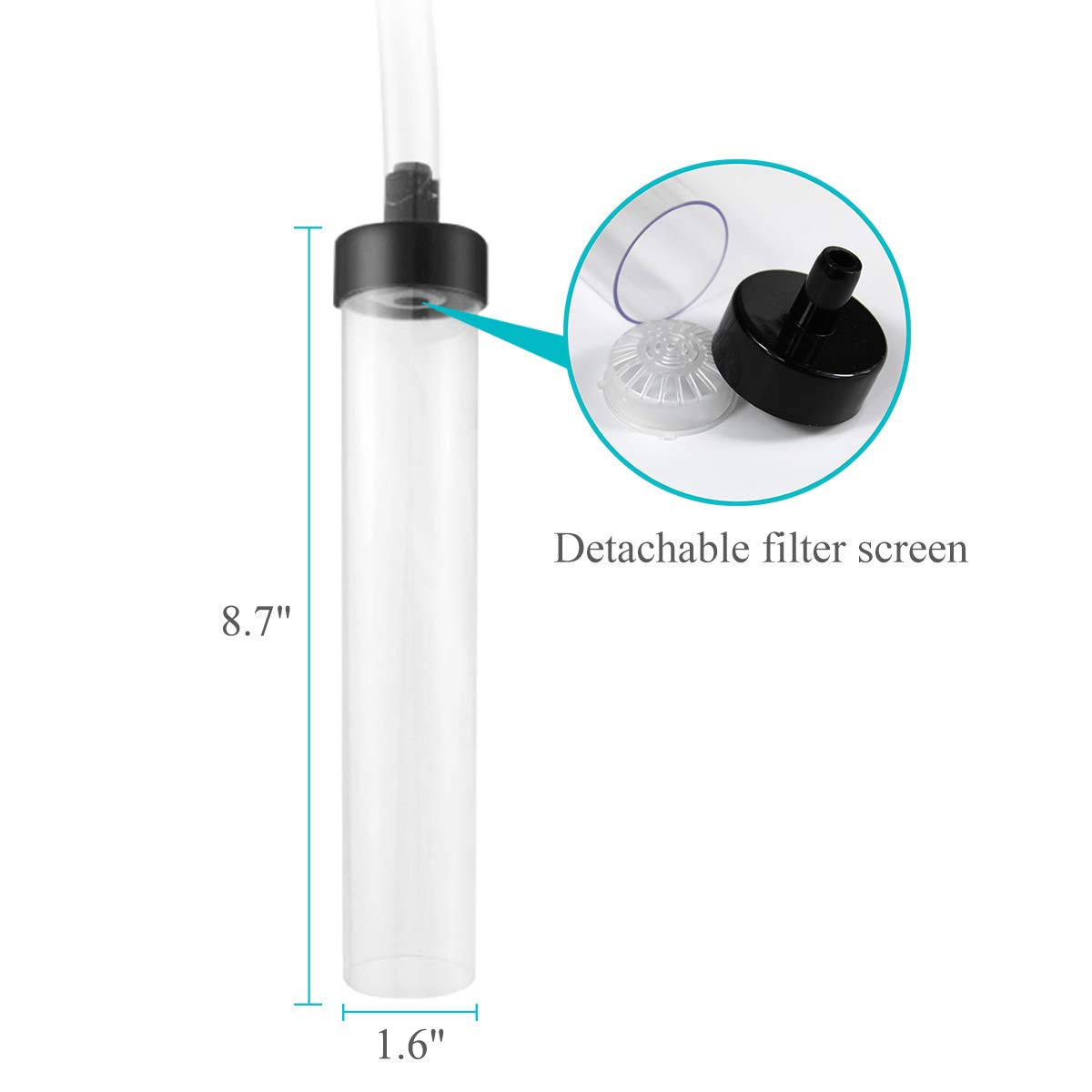 25ft Aquarium Gravel Cleaner - Fish Tank Vacuum Siphon for Water Changing | Perfect for Freshwater & Saltwater Tanks, Easy Water Maintenance & Substrate Cleaning