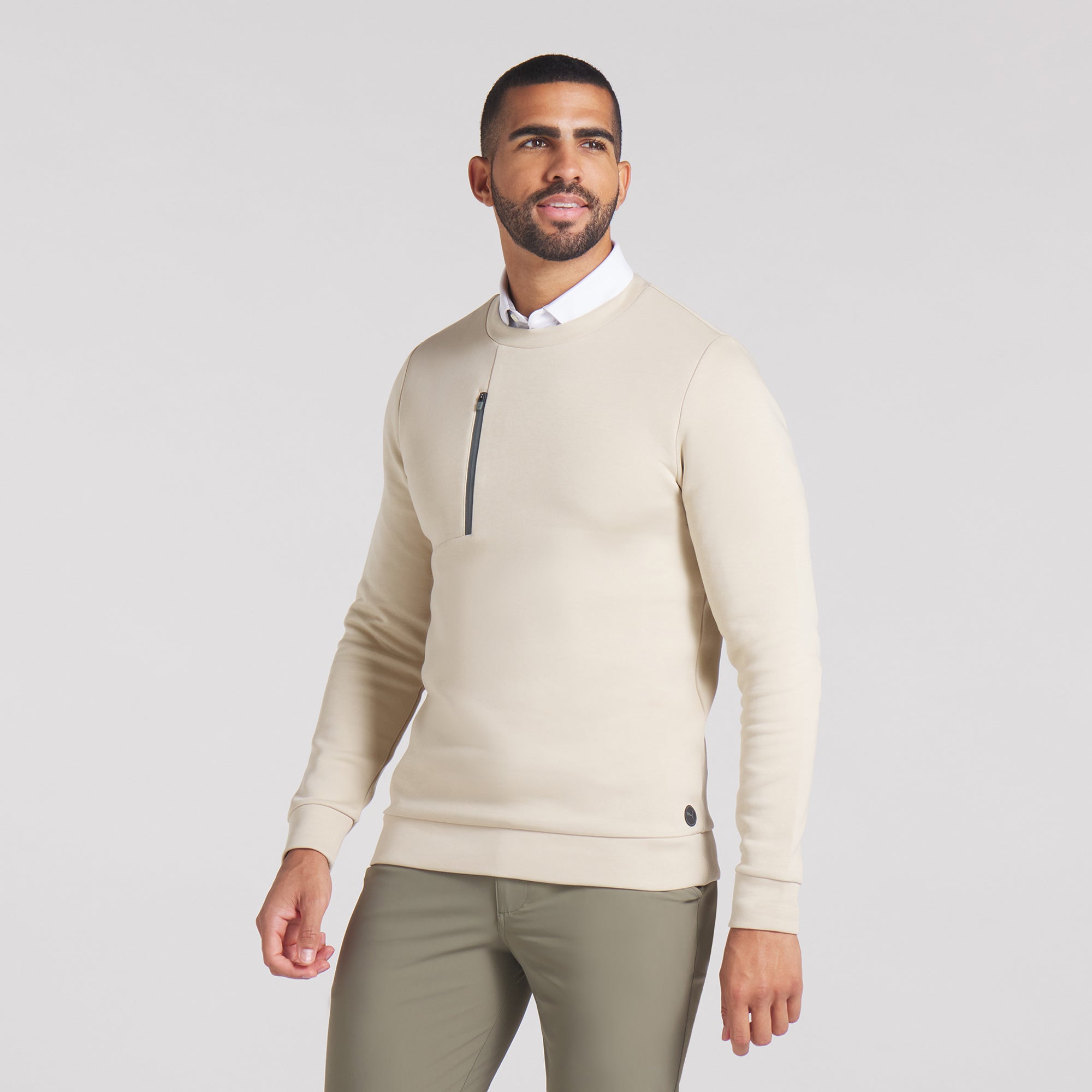 PUMATECH Men's Crewneck Golf Sweater - Lightweight, Breathable & Moisture-Wicking - Perfect for Golf, Casual Wear & Outdoor Activities