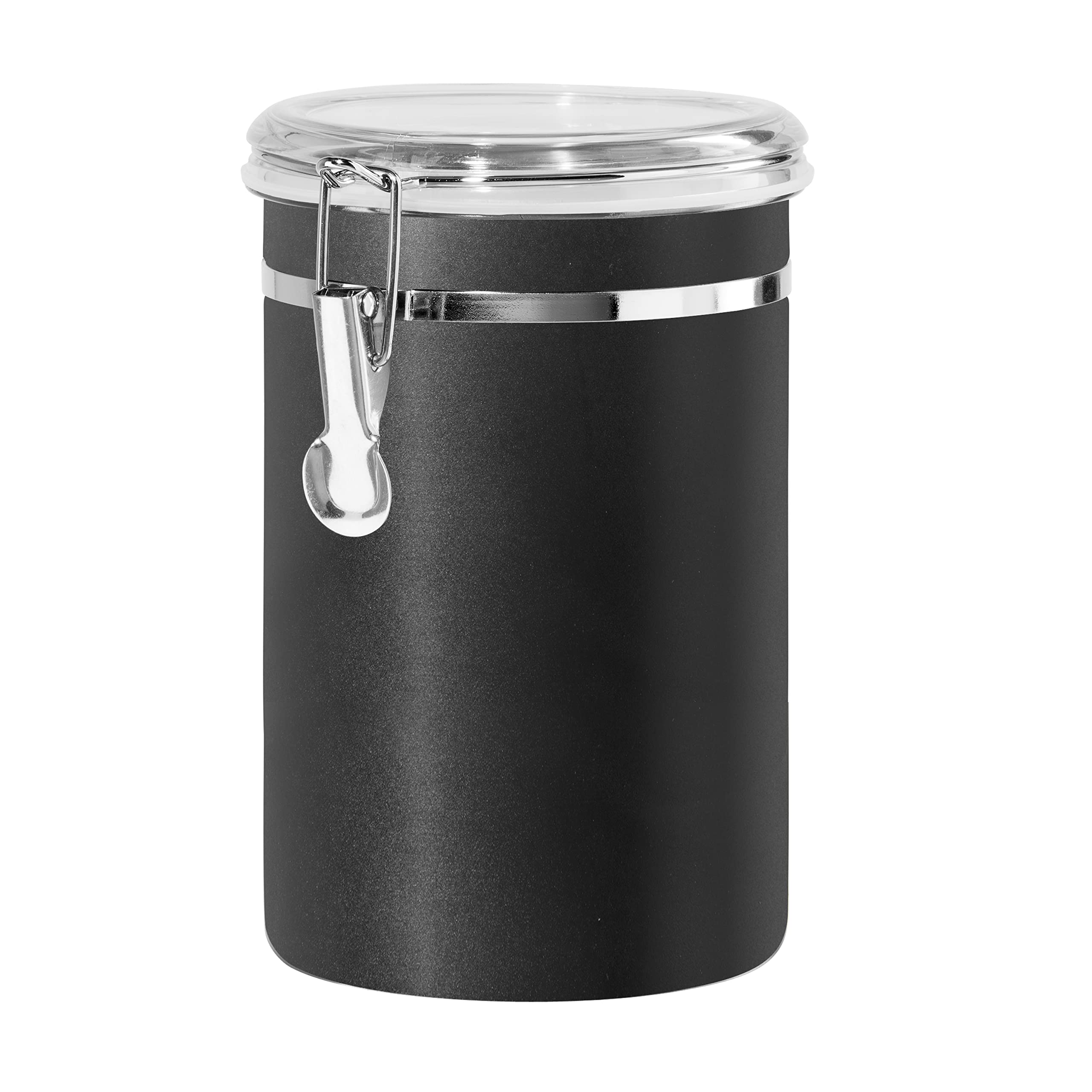 Premium Stainless Steel Food Storage Canister with Airtight Clamp Lid - 62oz Clear Top Kitchen Container for Flour, Sugar, Coffee, Tea & Dry Goods - Perfect for Pantry Organization & Countertop Display (5