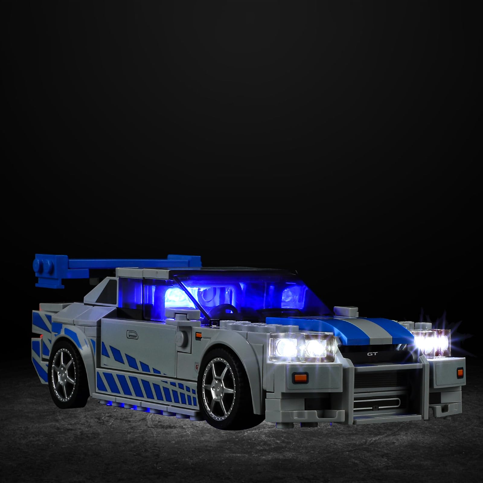 Vaodest LED Light Kit for Lego 76917 Speed Champions Fast & Furious Nissan Skyline GT-R (R34) Toy Car Set - Compatible with Model 76917 (LED Only, No Building Blocks) - Enhance Your Lego Display for Nighttime Showcase & Room Decor