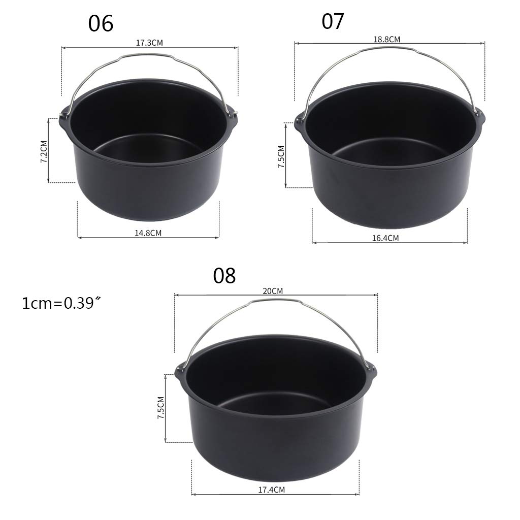 6/7/8 Inch Non-Stick Round Cake Pan - Premium Baking Tray for Oven, Air Fryer & Roasting - Perfect for Cakes, Cupcakes & Muffins - Dishwasher Safe Bakeware for Home Bakers