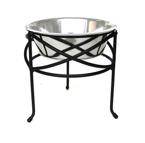 Wrought Iron Wire Mesh Raised Single Diner - Large 9.5L x 9.5W x 10H - Durable Metal Garden Planter for Flowers, Herbs & Small Plants - Perfect for Patio, Balcony & Indoor Decor