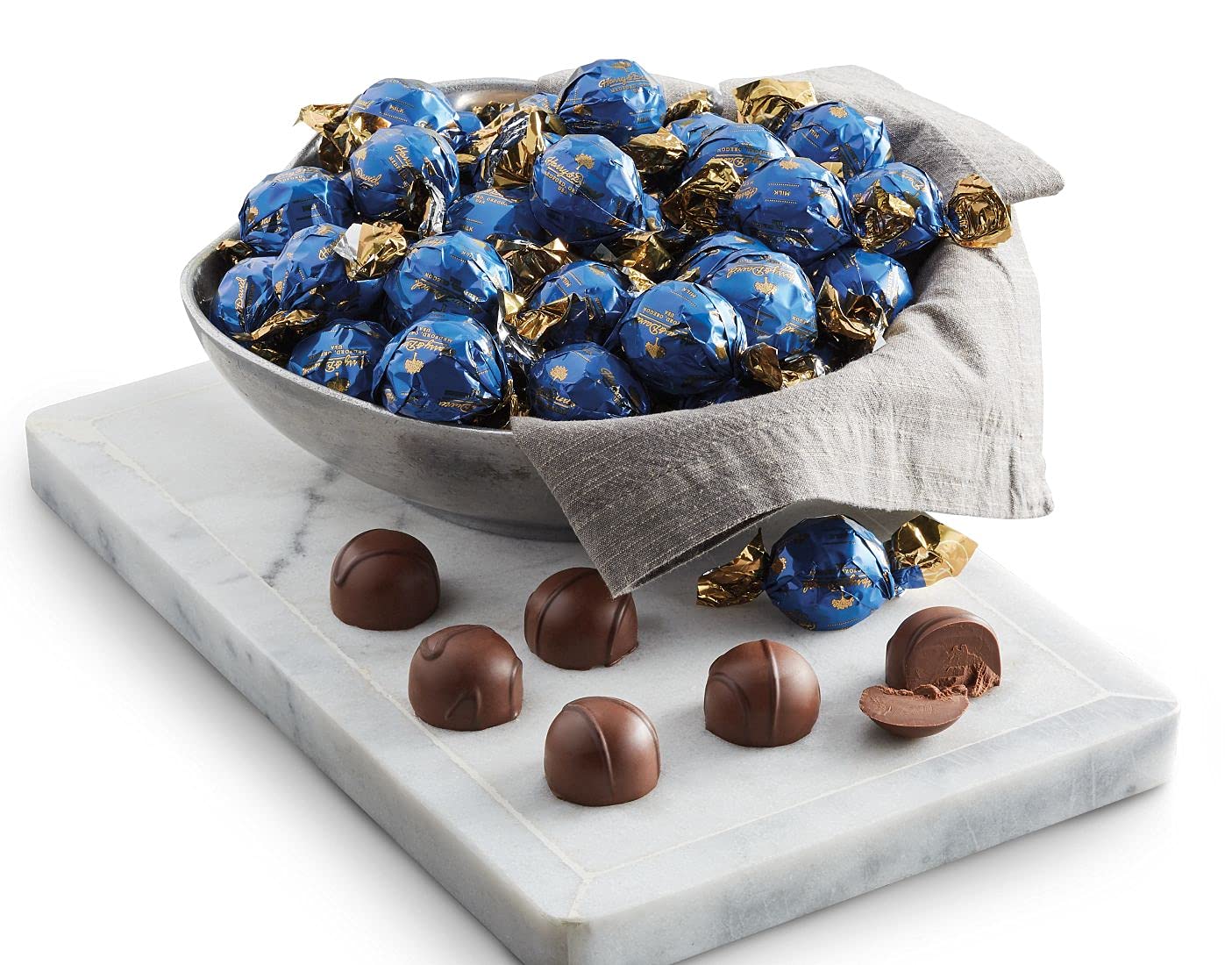 Harry & David Milk Chocolate Truffles - 50 Count Bulk Candy Box | Gourmet Chocolate Treats for Gifts, Parties & After Dinner Desserts | Rich Creamy Milk Chocolate Truffles Sampler