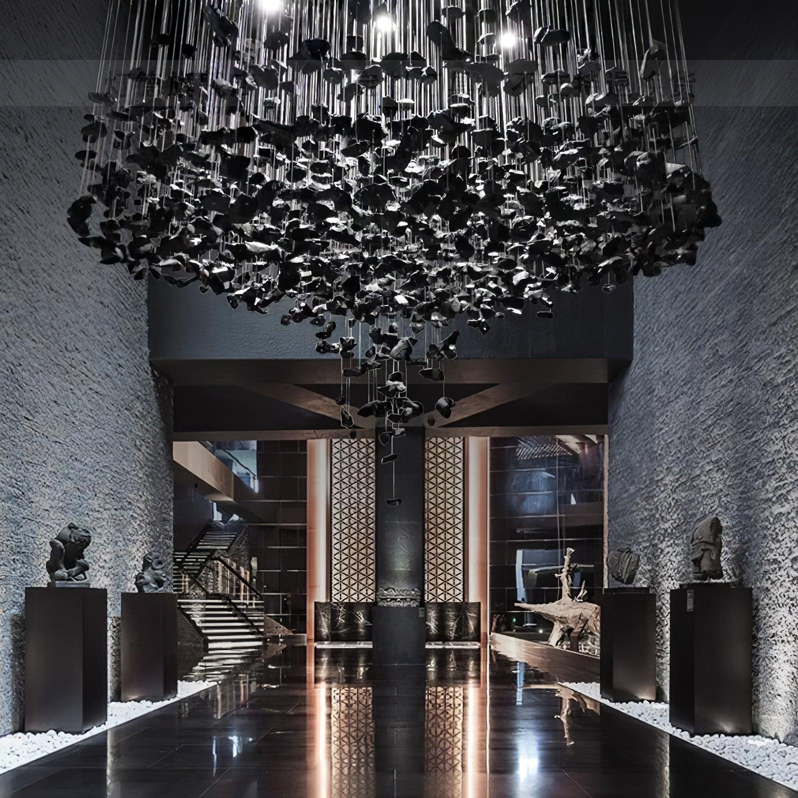 Elegant Crystal Stone Chandelier - Modern Luxury Ceiling Light Fixture for Dining Room, Living Room & Bedroom Decor
