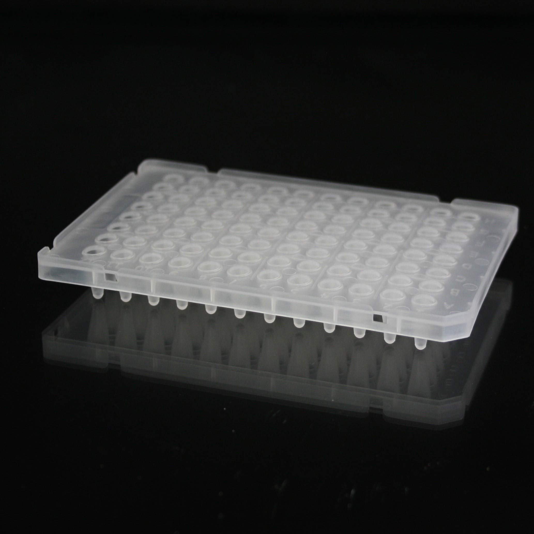 0.1ml 96-Well Semi-Skirted PCR Plates (50/Box) - High-Quality PCR Plates for DNA/RNA Amplification, Ideal for Laboratory Research, Clinical Diagnostics & Molecular Biology Experiments