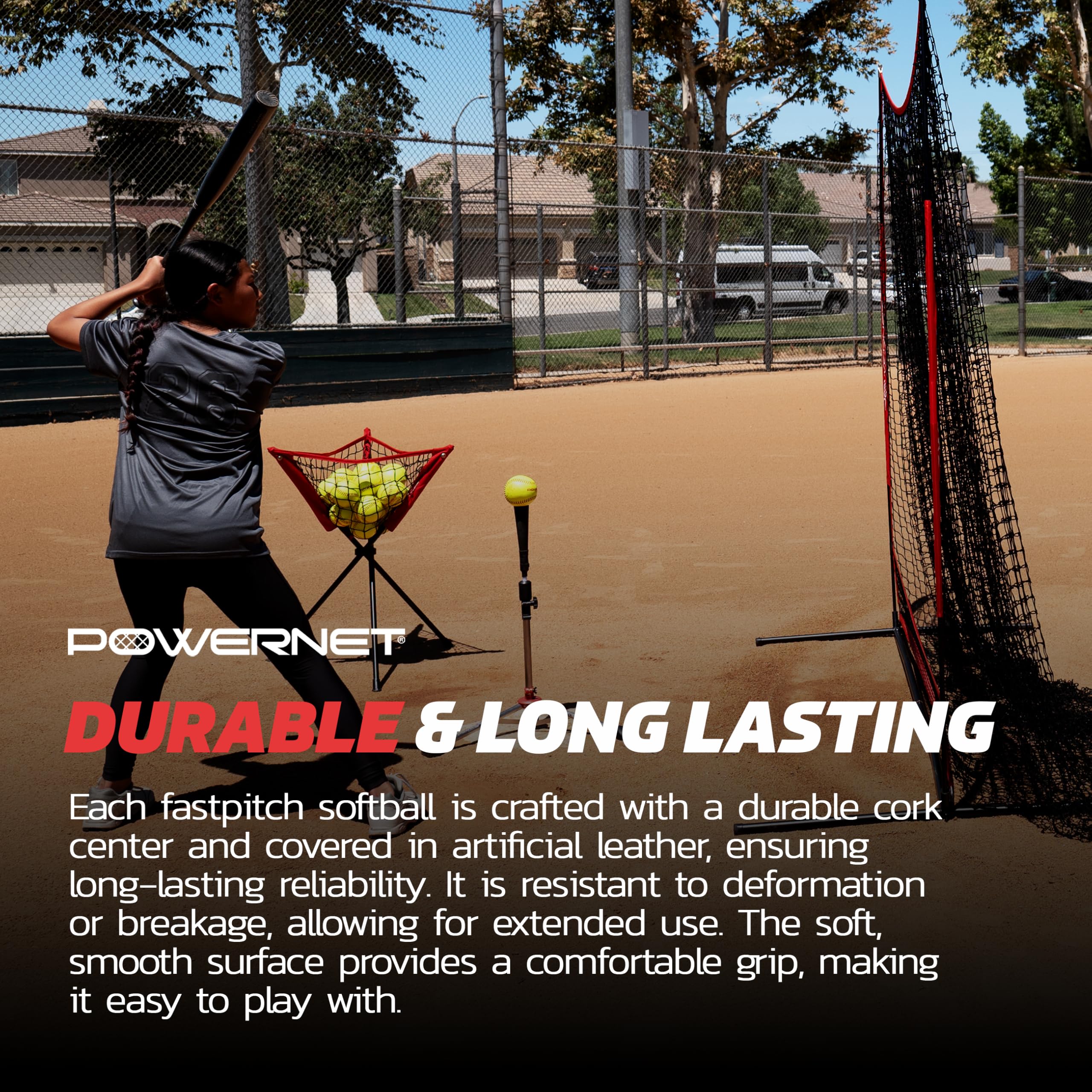 PowerNet Softball Training Equipment - Weighted & Flexi Balls for Batting Practice