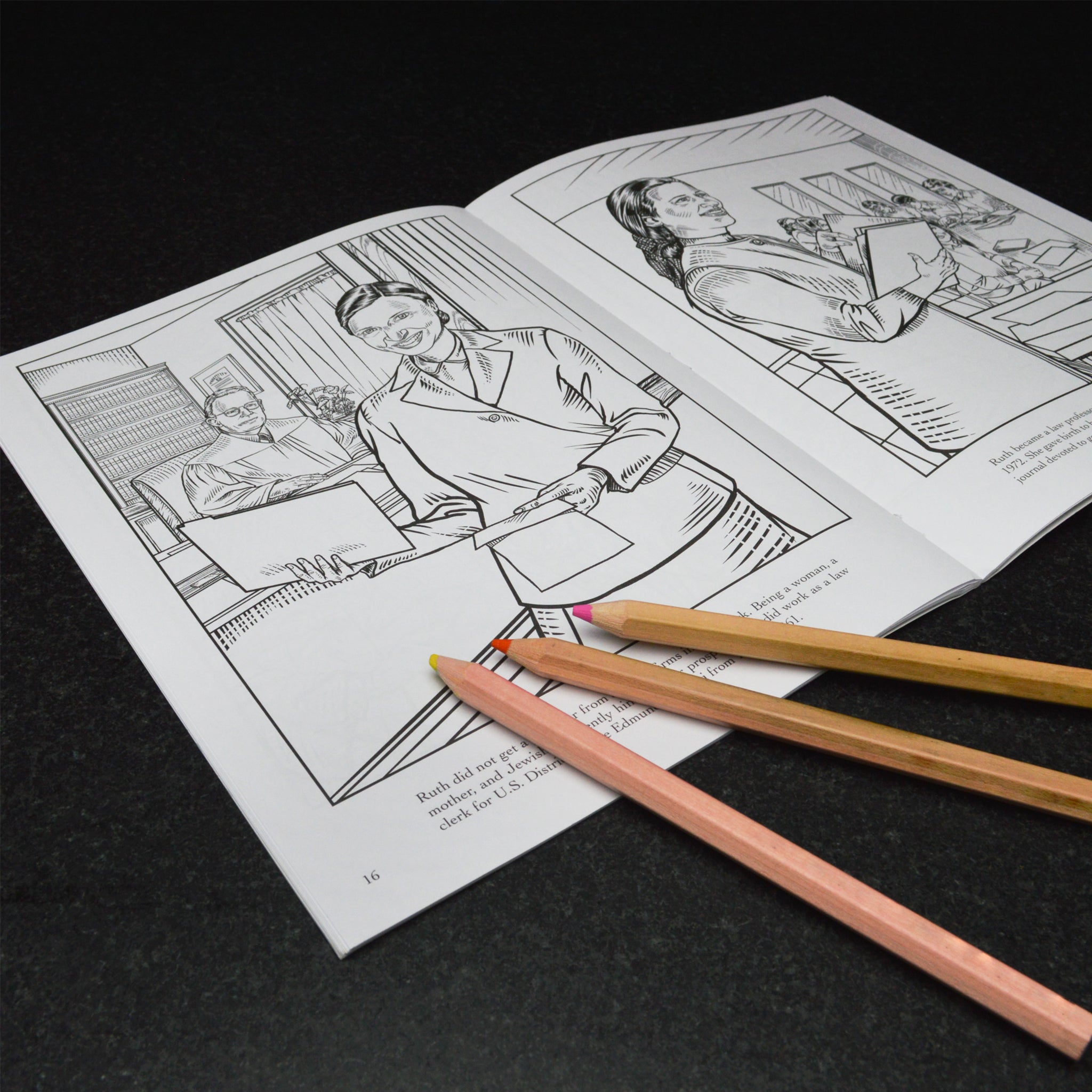 Ruth Bader Ginsburg Coloring Book for Adults - Supreme Court Justice Inspirational Art Therapy - Perfect for Relaxation, Stress Relief & Feminist Gift Ideas