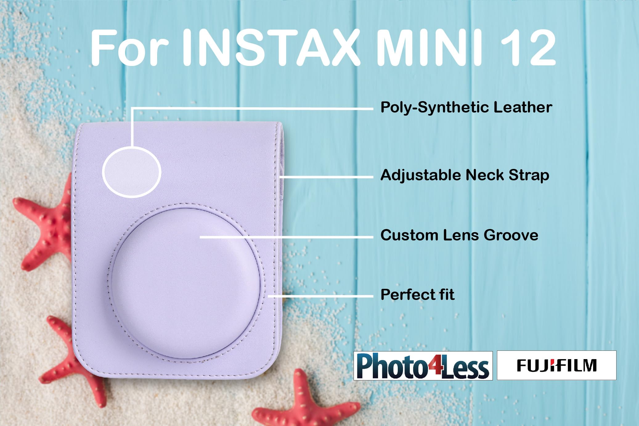 Fujifilm Instax Mini 12 Instant Camera in Lilac Purple with 20-Sheet Film Twin Pack, Carrying Case & Accessories Bundle - Perfect for Parties, Travel & DIY Photo Gifts