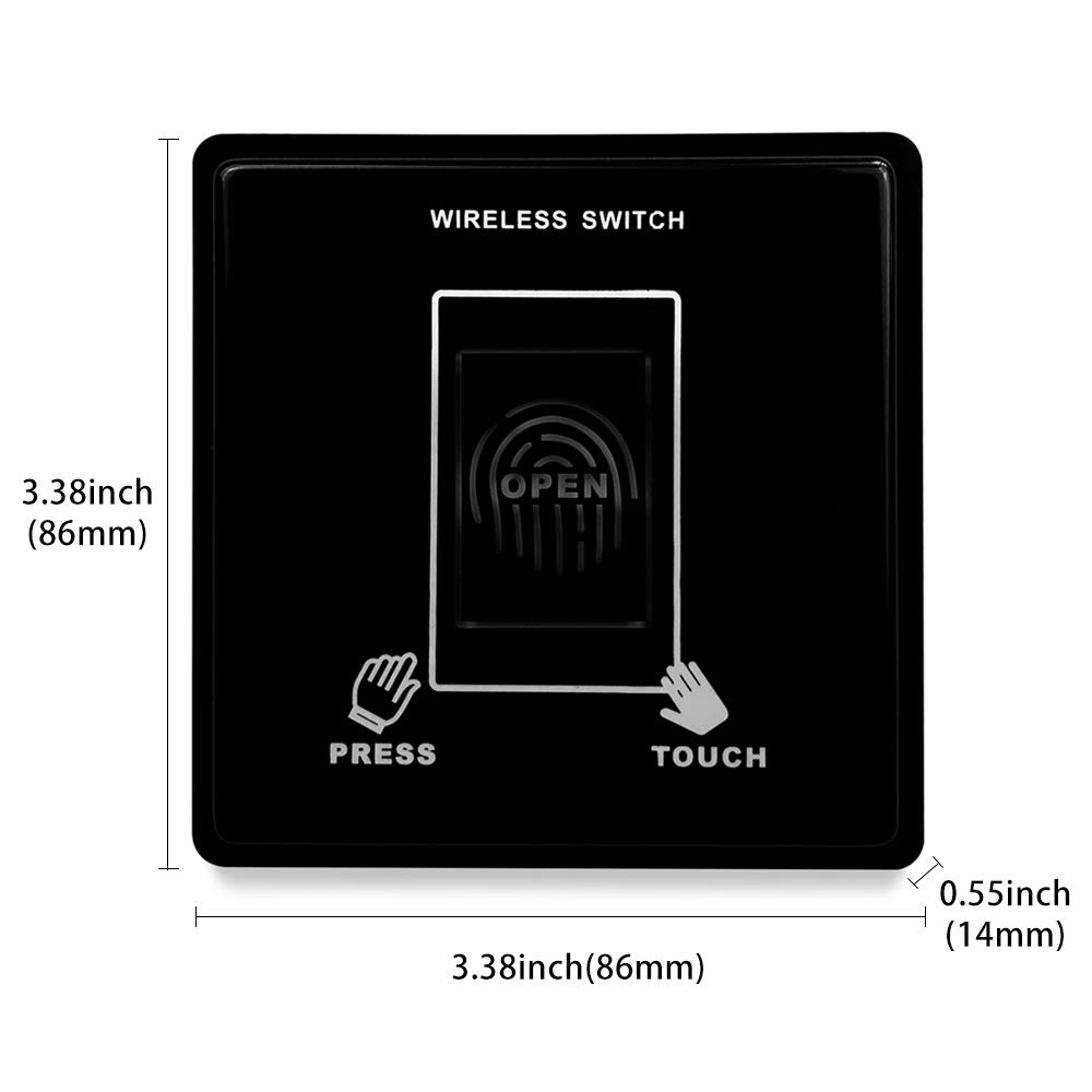 Automatic Swing Door Opener Kit with 2 Wireless Hand Sensor Switches & Receiver - Hands-Free Access for Commercial & Home Use