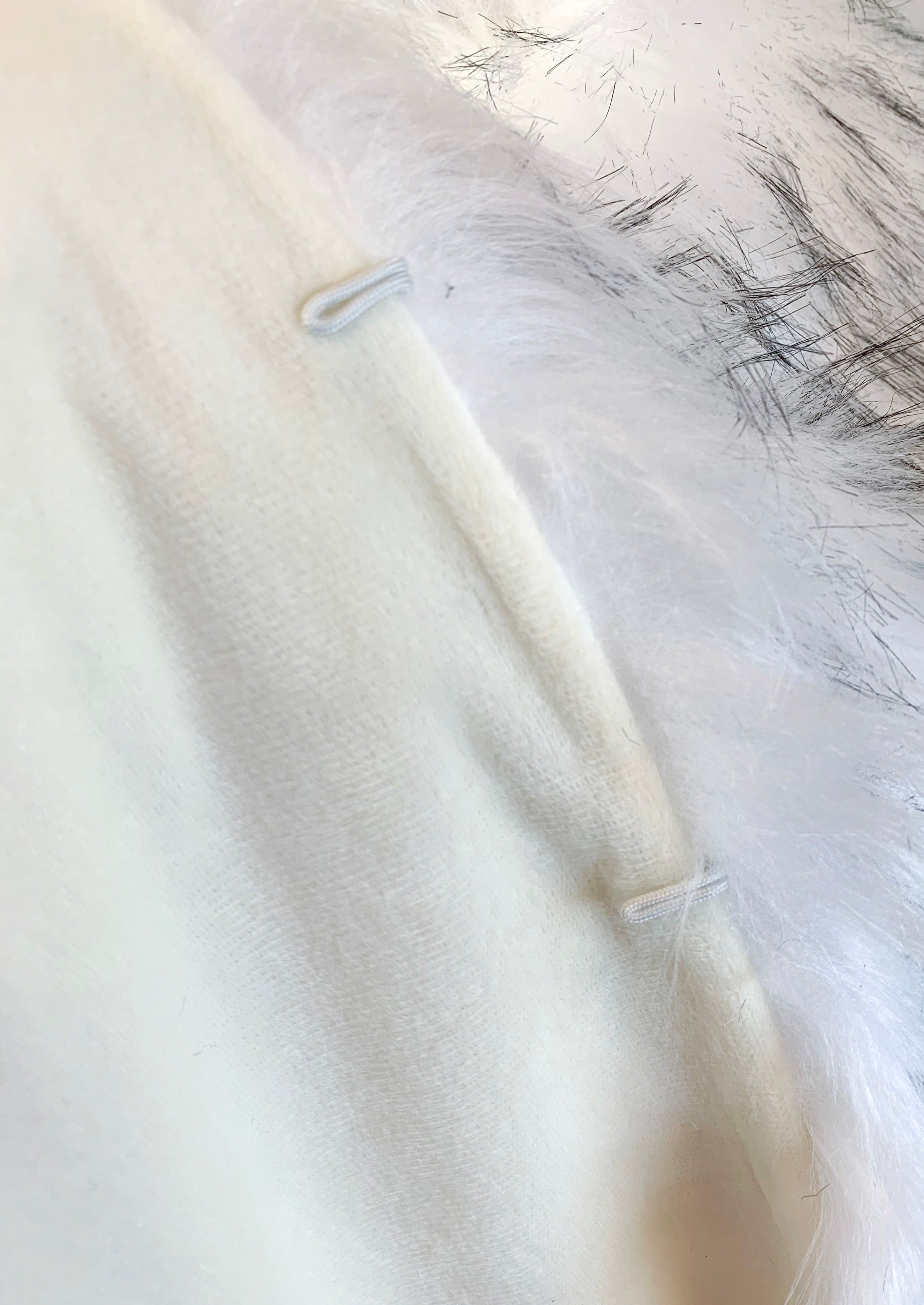 Lilian Wht02 White & Black Fur Shawl - Elegant Winter Wrap for Women | Perfect for Parties, Weddings & Cold Weather Fashion