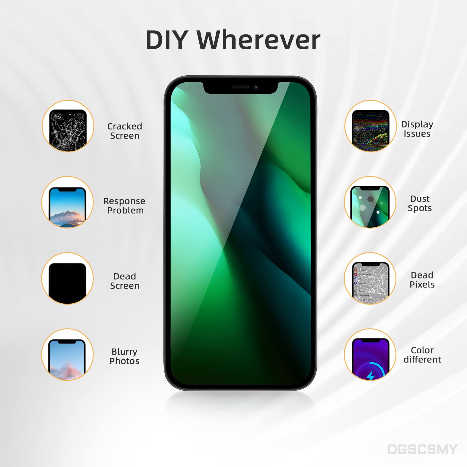 Original Title: [OLED for iPhone 12 pro max Screen Replacement with Ear Speaker Proximity Sensor OLED 3D Touch Display Digitizer 6.7