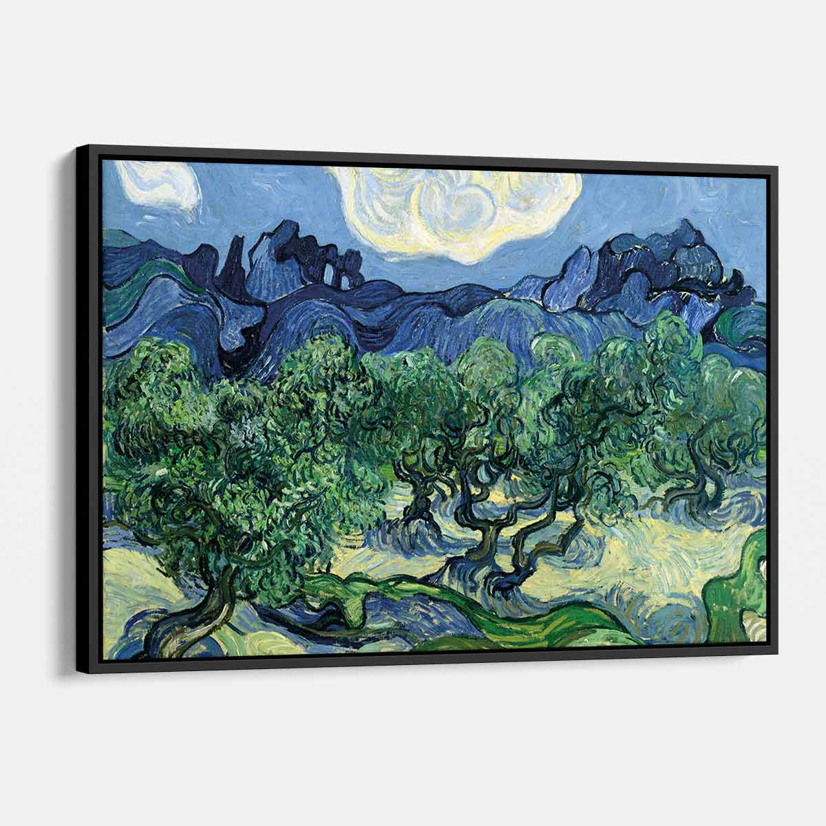 Blue Olive Trees Wall Art Canvas Print - Modern Home Decor for Living Room, Bedroom & Office - 4892