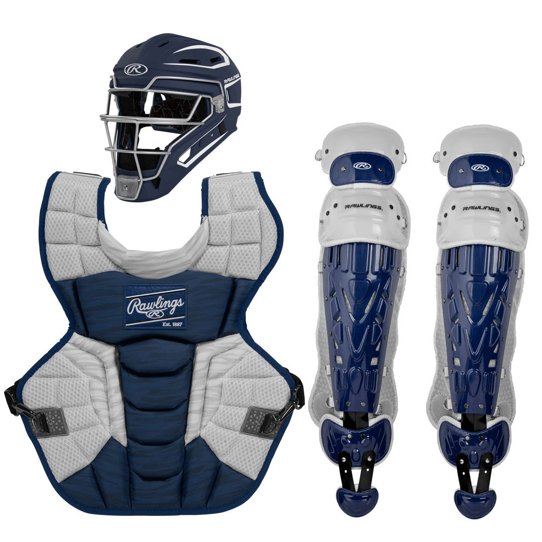 Rawlings Velo 2.0 Adult Catcher's Gear Set - CSV2A | Baseball Protective Equipment for Catchers | Perfect for Games & Training