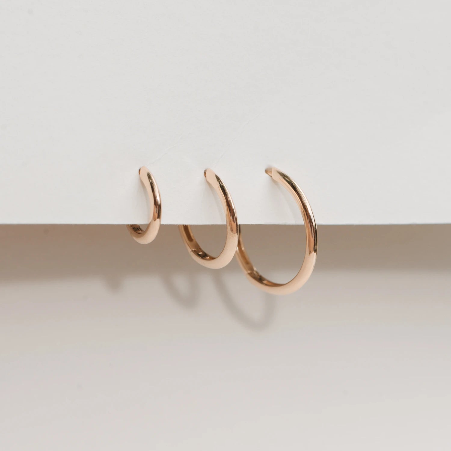 14K Yellow Gold Hoop Earrings - Small Perfect Everyday Hoops for Women | Ideal for Work, Date Night & Casual Wear