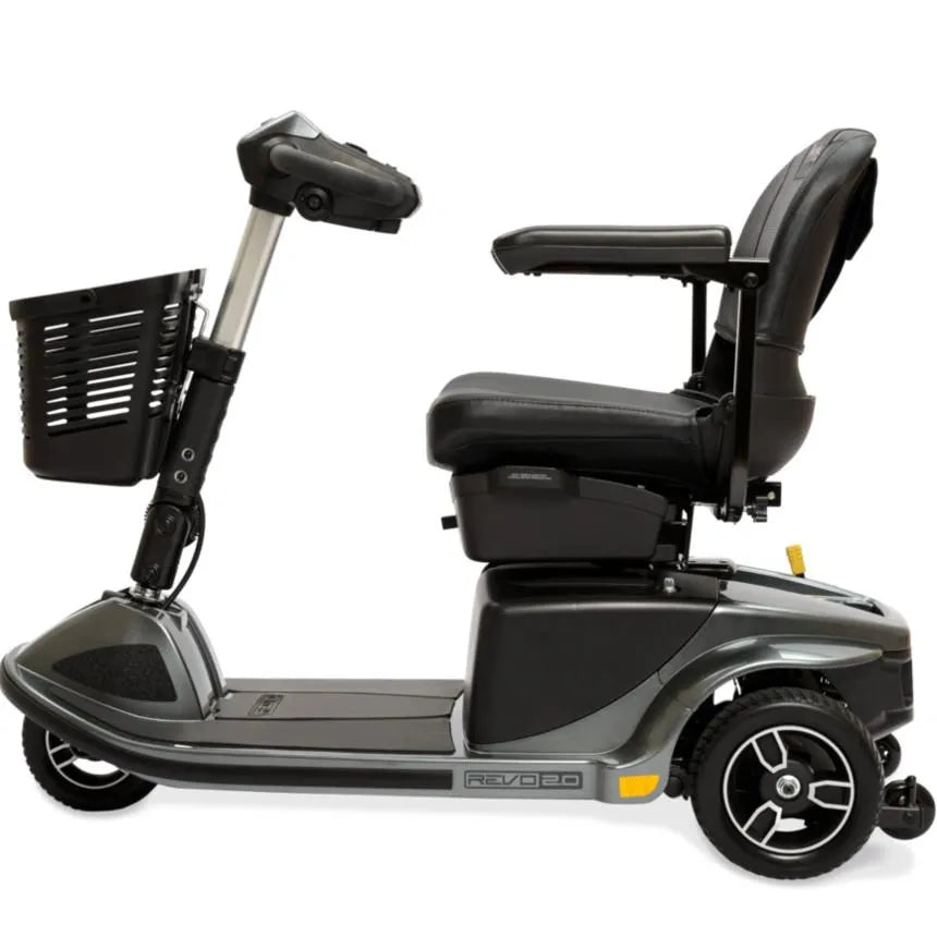 Pride Revo 2.0 3-Wheel Mobility Scooter - Lightweight, Portable & Foldable for Seniors & Adults - Indoor & Outdoor Use for Shopping, Travel & Daily Commuting