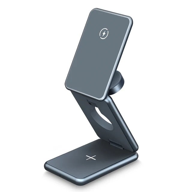 Moderno MagLink Pro 3-in-1 Foldable MagSafe Charging Stand for iPhone, Apple Watch & AirPods - Fast Wireless Charger for Home, Office & Travel
