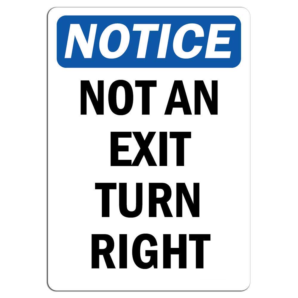 Safety & Warning Vinyl Stickers Bundle - 6 Pack Warehouse Signs (10