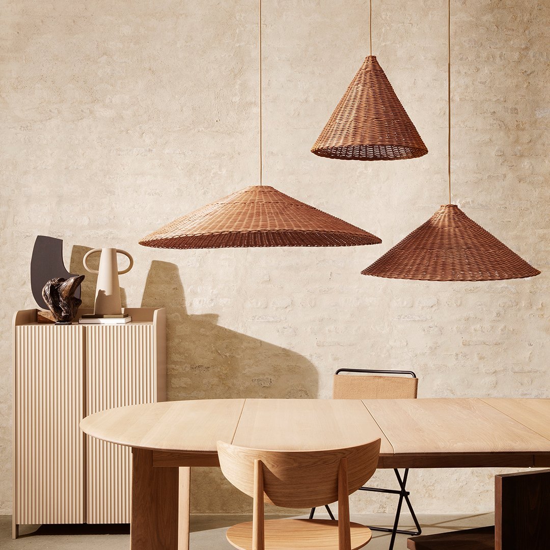 Ferm Living Dou Lamp Shade - Modern Scandinavian Design for Bedroom, Living Room & Office Lighting Decor