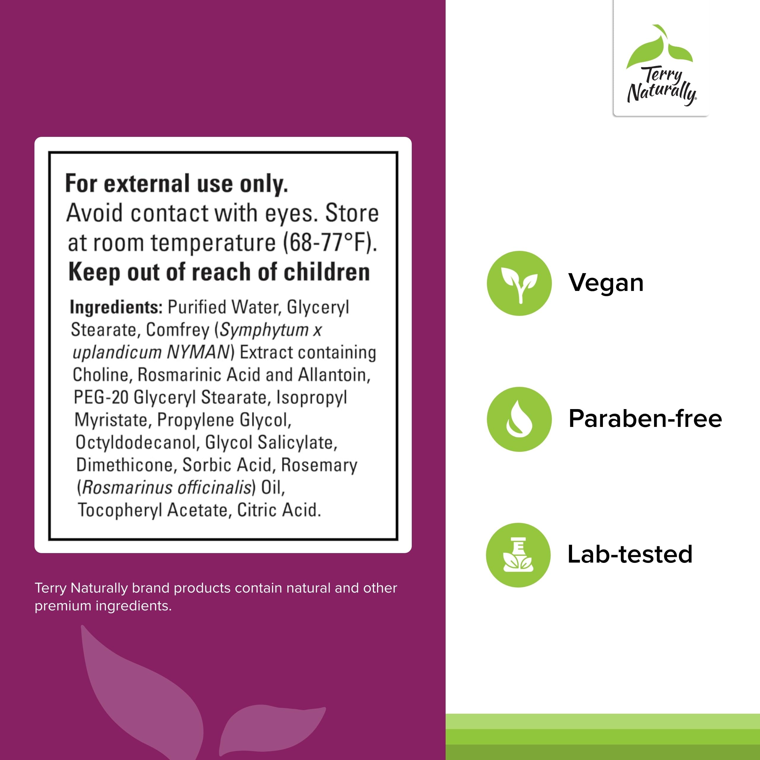 Terry Naturally Traumaplant Comfrey Cream - Herbal Relief Ointment for Pain & Bruises - Travel Size 3.53 oz (2 Pack) - Perfect for First Aid Kits, Sports Injuries & Post-Workout Recovery