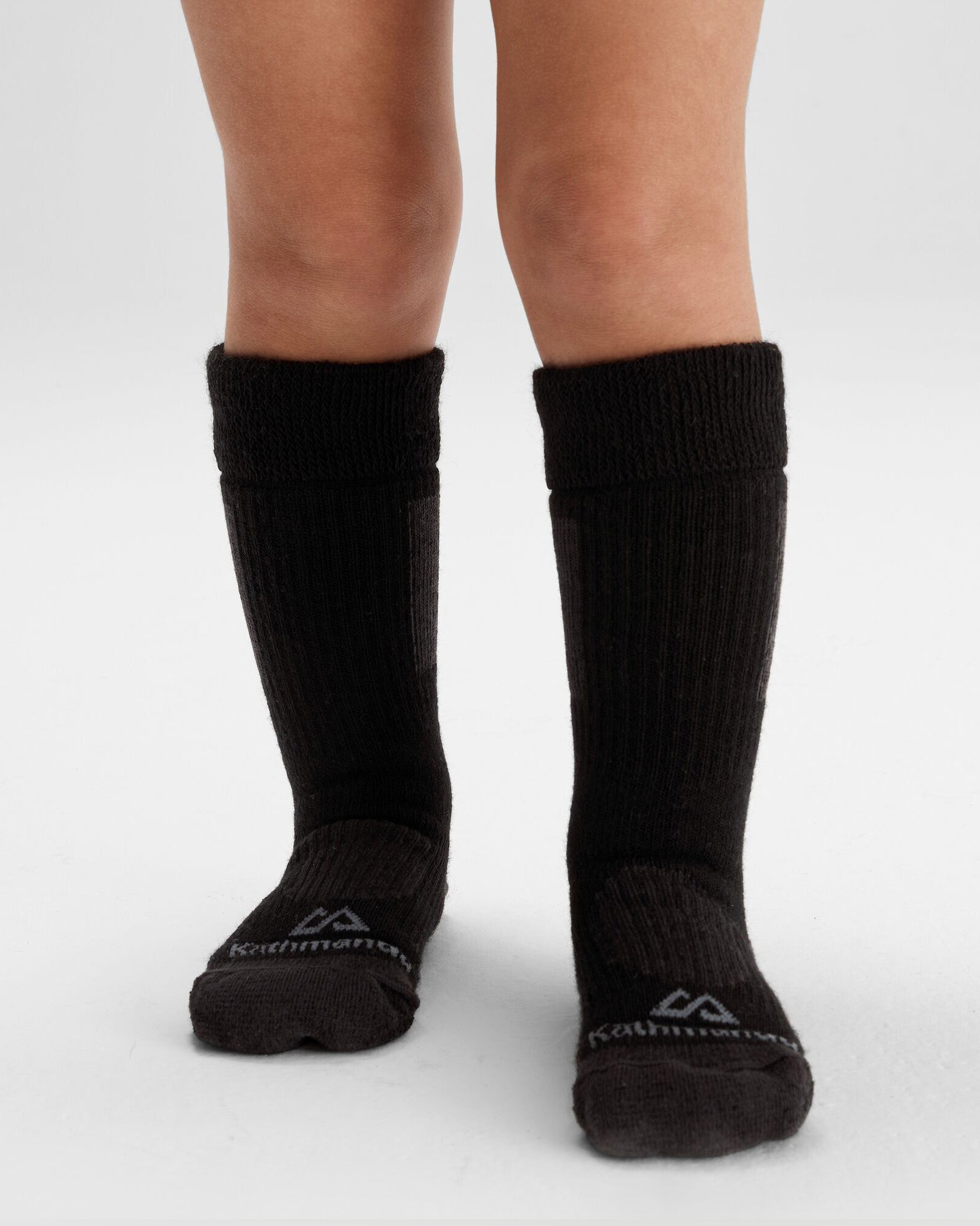Kids' Thermal Socks 2-Pack - Black & Beige for Winter Warmth | Cozy Cold Weather Socks for Boys & Girls