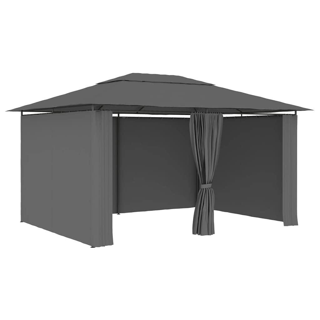 Outdoor Gazebo Tent with Curtains 157.4