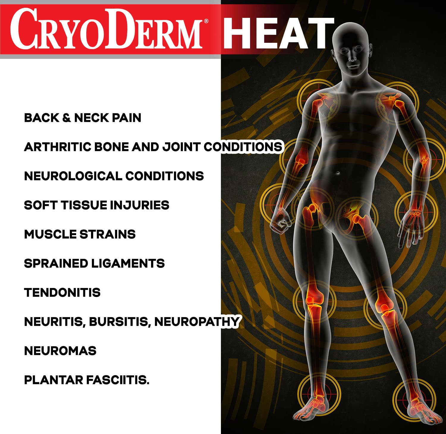 CryoDerm Heat Warming Lotion 4oz (3-Pack) - Muscle Pain Relief & Joint Therapy for Athletes & Active Lifestyles - Post-Workout Recovery & Cold Weather Comfort