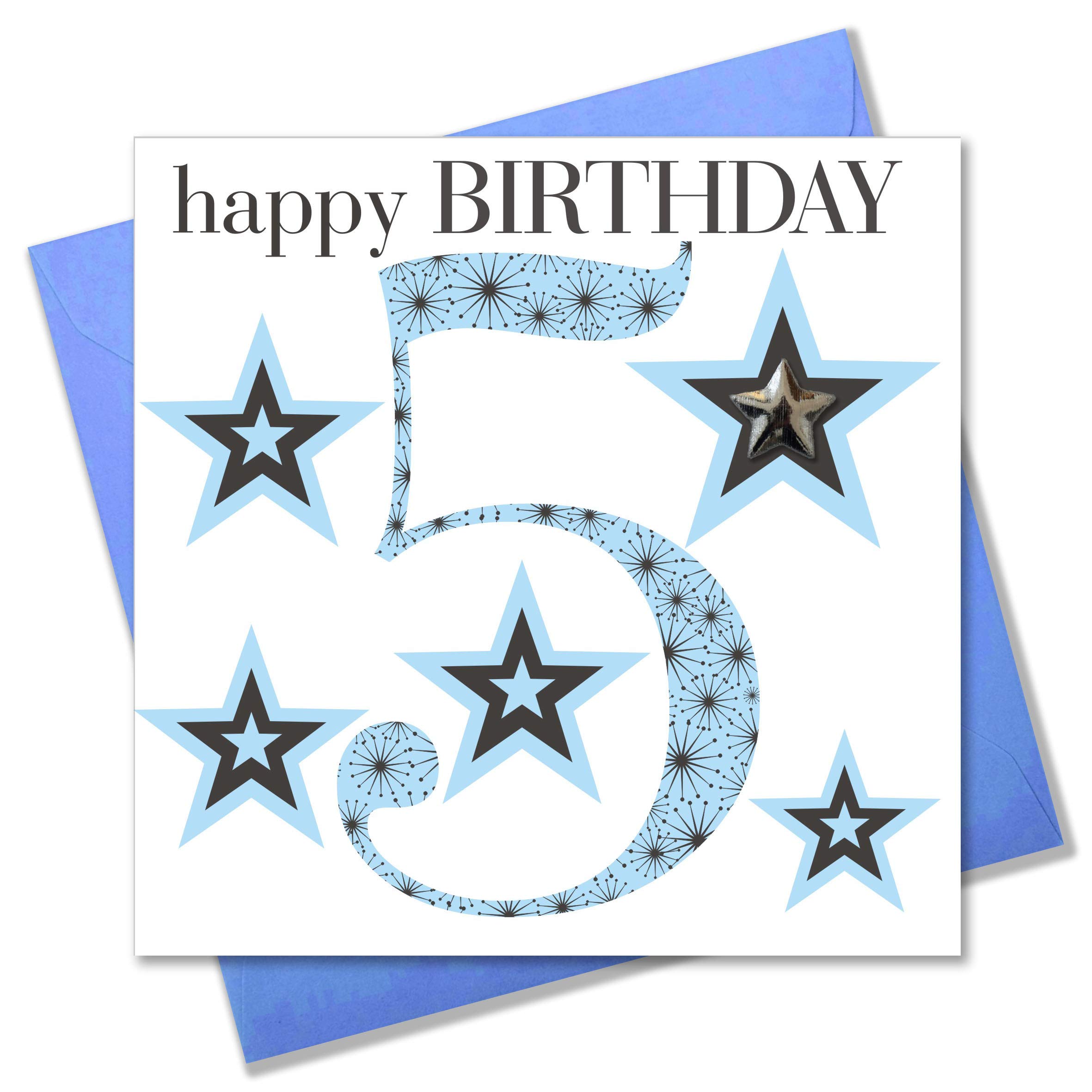 Personalized Birthday Card for 5 Year Old Boys - Perfect for Kids' Parties & Special Occasions
