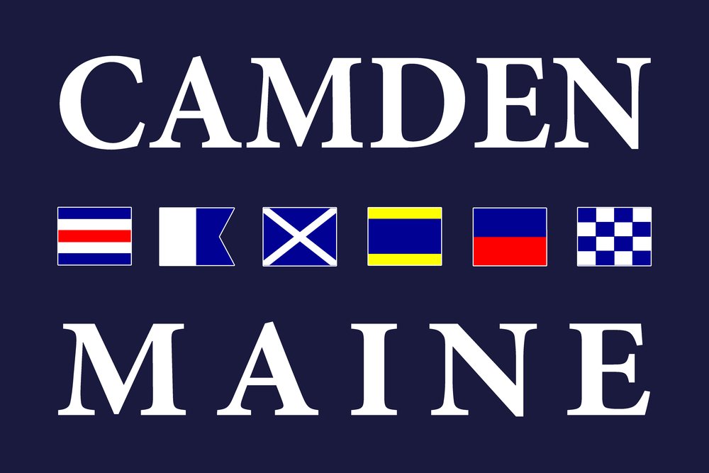 Nautical Flags Art Print - Camden, Maine Coastal Decor (36x54 Giclee Gallery Quality, Vivid Textured Wall Art) - Perfect for Beach House, Coastal Living Room or Nautical Nursery Decor