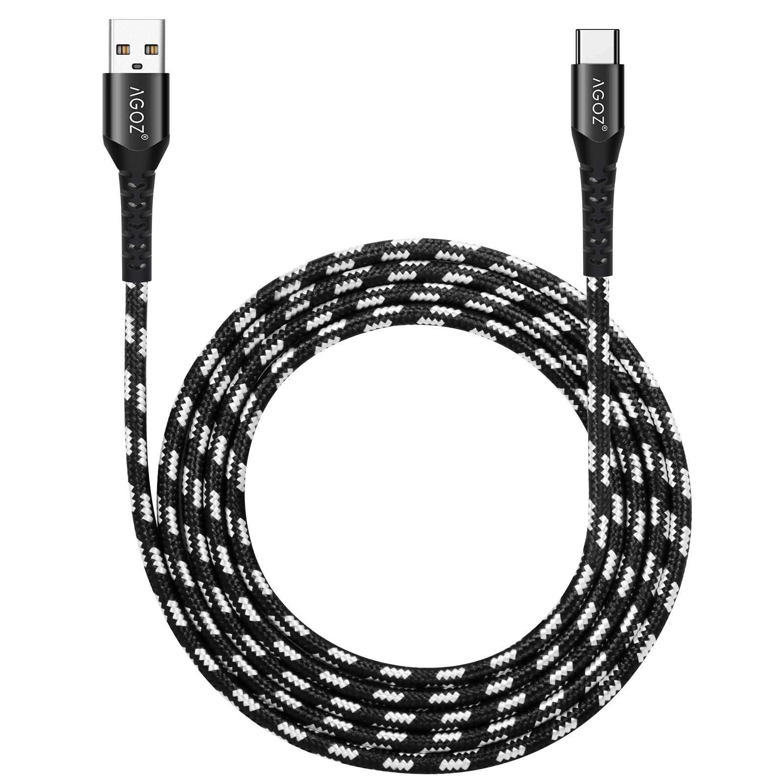 Braided USB C Fast Charger Cable for Zebra TC20 TC21 TC25 TC26, M60 Barcode Scanner, ZQ300 ZQ310 ZQ320 Mobile Printer - 4FT Durable Charging Cord for Retail, Warehouse & Logistics Use