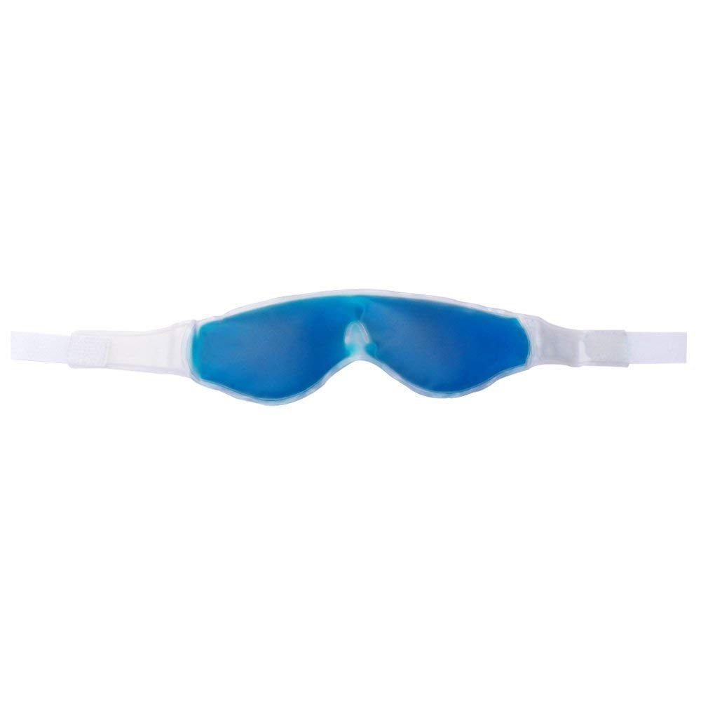KREYA ENTERPRISE Reusable Hot & Cold Gel Eye Mask with Flexible Beads - Soothing Compress Therapy for Headaches, Migraines, Puffy Eyes & Stress Relief - Perfect for Home, Office & Travel Use