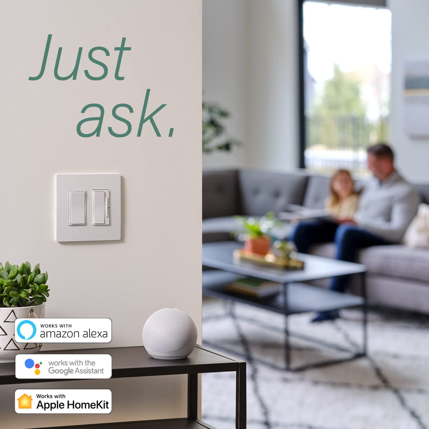 Legrand Radiant WNRH10KITLA Smart Light Switch with Netatmo Starter Kit - Tamper Resistant, Works with Alexa, Google Assistant & Apple HomeKit - Light Almond (1-Pack) - Perfect for Smart Home Automation & Voice Control