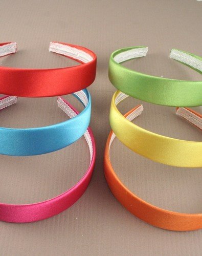 Brightly Coloured 2.5cm Wide Satin Alice Band Headband - Yellow Hair Accessory for Women Girls, Perfect for Parties Weddings Daily Wear