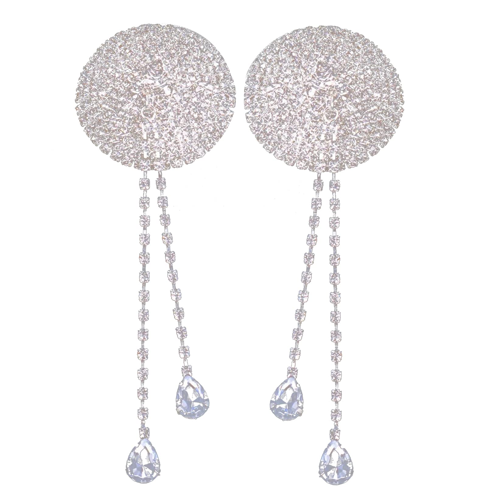 Sparkling Rhinestone Body Jewelry Set - Crystal Nipple Stickers & Breast Cover Stickers for Women | Festival Accessories, Bachelorette Party, Body Art Decoration