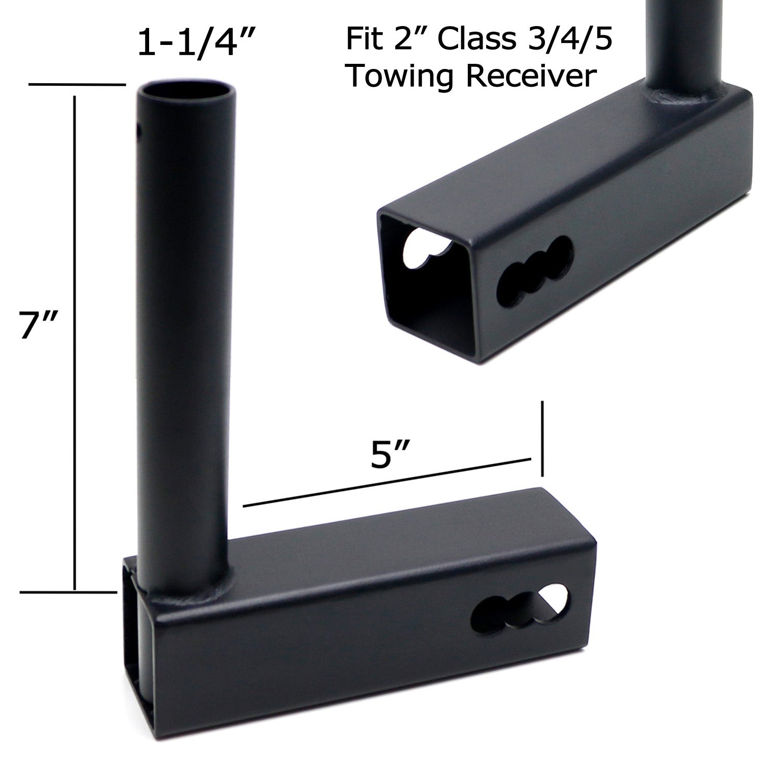 2 Inch Standard Tow Hitch Receiver Mount Flagpole Holder for Truck, SUV, Trailer - Heavy Duty Flag Pole Mount for Camping, Tailgating, Parades & Outdoor Events
