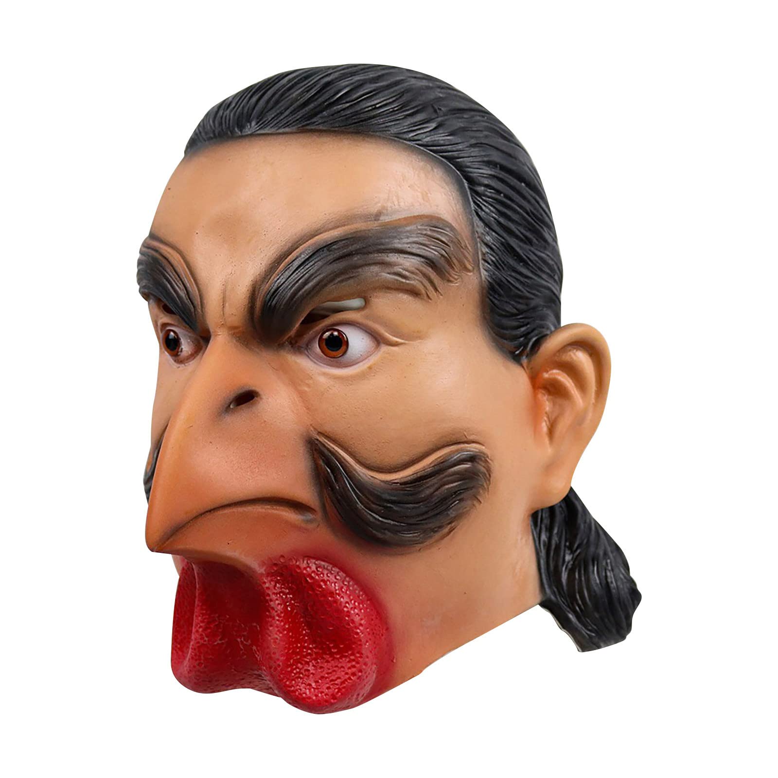 Scary White Halloween Silicone Face Mask for Horror Cosplay & Party - Vintage Halloween Tree Decorations & Spooky Headgear for Halloween Decor
