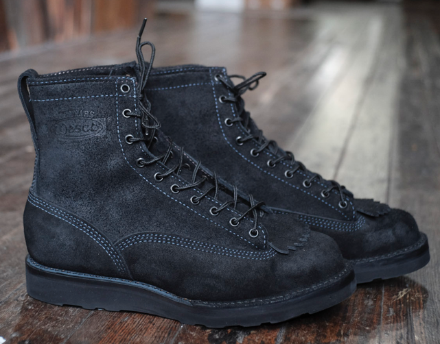 Wesco Boots X The Shop Black DH Service Boot - Premium Leather Work Boots for Men, Durable & Comfortable - Ideal for Construction, Hiking & Outdoor Work