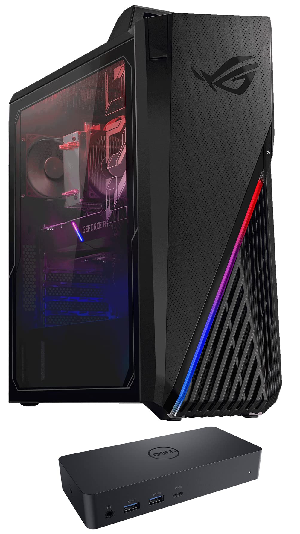 ASUS ROG Gaming & Entertainment Desktop PC - Intel i7-11700KF 8-Core, 16GB RAM, 512GB SSD + 6TB HDD, RTX 3080, WiFi 6, Bluetooth, Windows 10 Pro - High Performance Gaming & Streaming Desktop for Esports, VR, 4K Video Editing & Content Creation