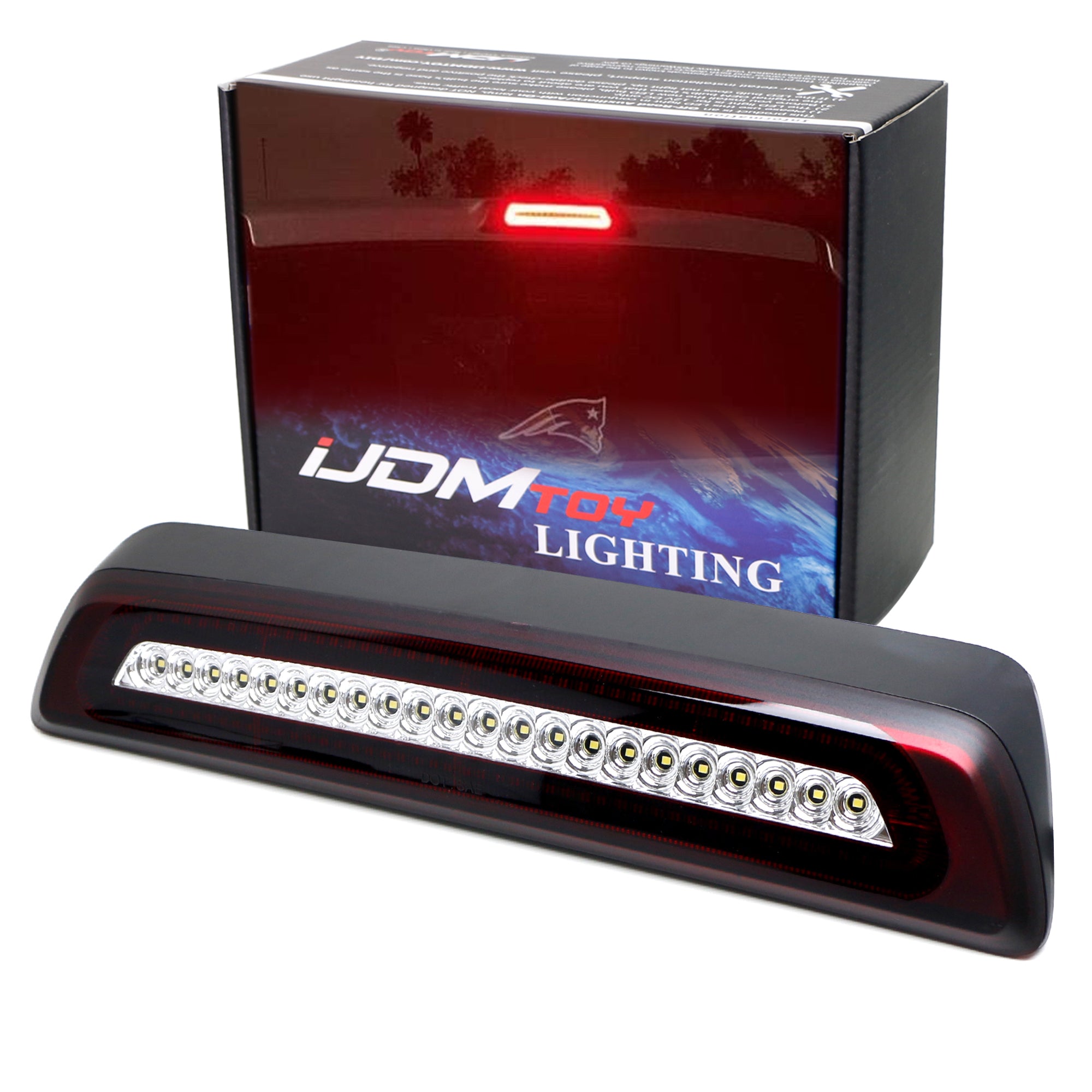 Dark Red Lens Strobe LED High Mount Third Brake Light for 2007-2021 Toyota Tundra - Enhanced Safety & Style for Pickup Trucks