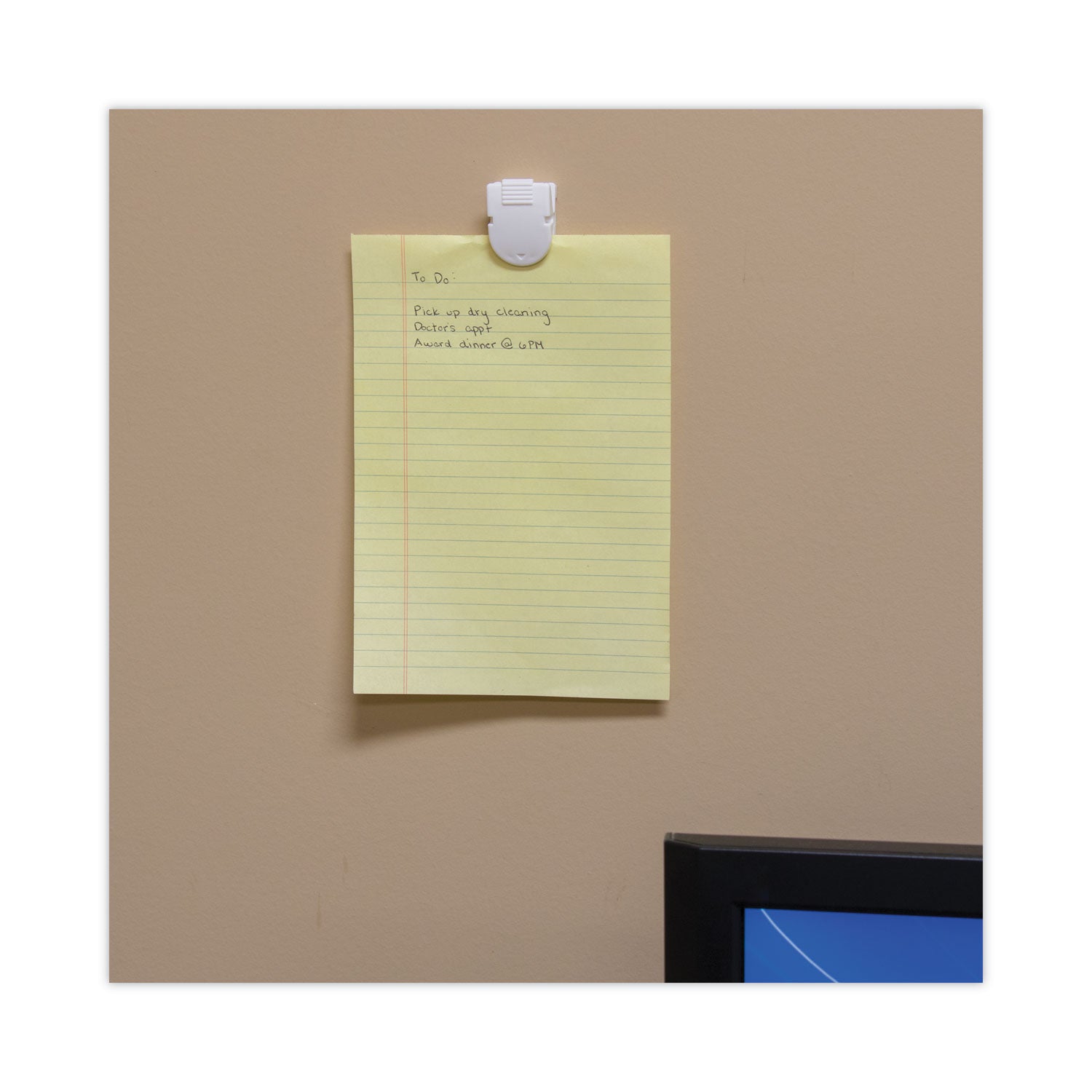 Advantus Magnetic and Adhesive Clips - 0.25 Inch Jaw Capacity - White Office Supplies (20-Pack) - Perfect for Organizing Papers, Photos, and Notes on Fridges, Whiteboards, and Metal Surfaces