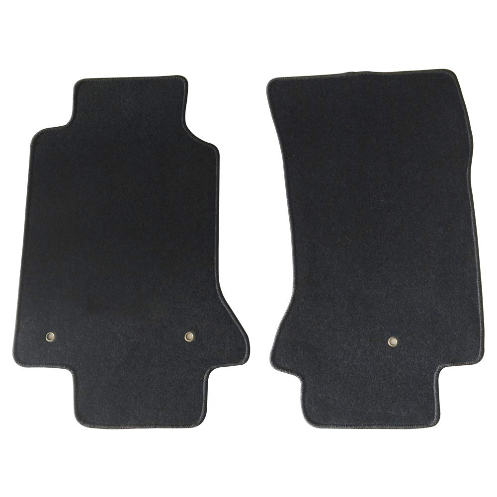 FREEMOTOR802® Premium Nylon Car Floor Mats for 1997-2004 Chevrolet Corvette - Non-Slip Custom Fit Auto Interior Accessories (Black, 2-Piece Set) | Perfect for Daily Driving & Road Trips