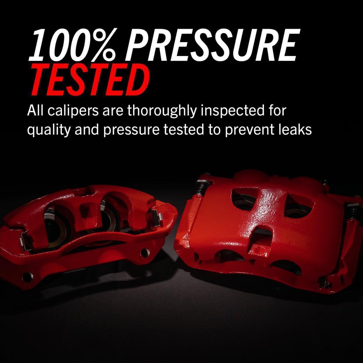 Power Stop S5016 High-Temp Red Powder Coated Brake Calipers - Compatible with Chrysler 300, Dodge Caliber, Challenger, Charger & Magnum - Perfect for Performance Upgrades & High-Speed Driving