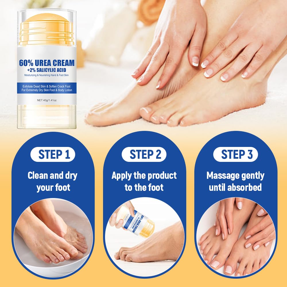 **Hydrating & Anti-Cracking Foot Cream – Intensive Repair for Dry, Cracked Heels – Callus Remover & Moisturizing Foot Lotion – Hand & Foot Care Stick (40g, Blue) – Perfect for Daily Foot Care & Soft Skin**