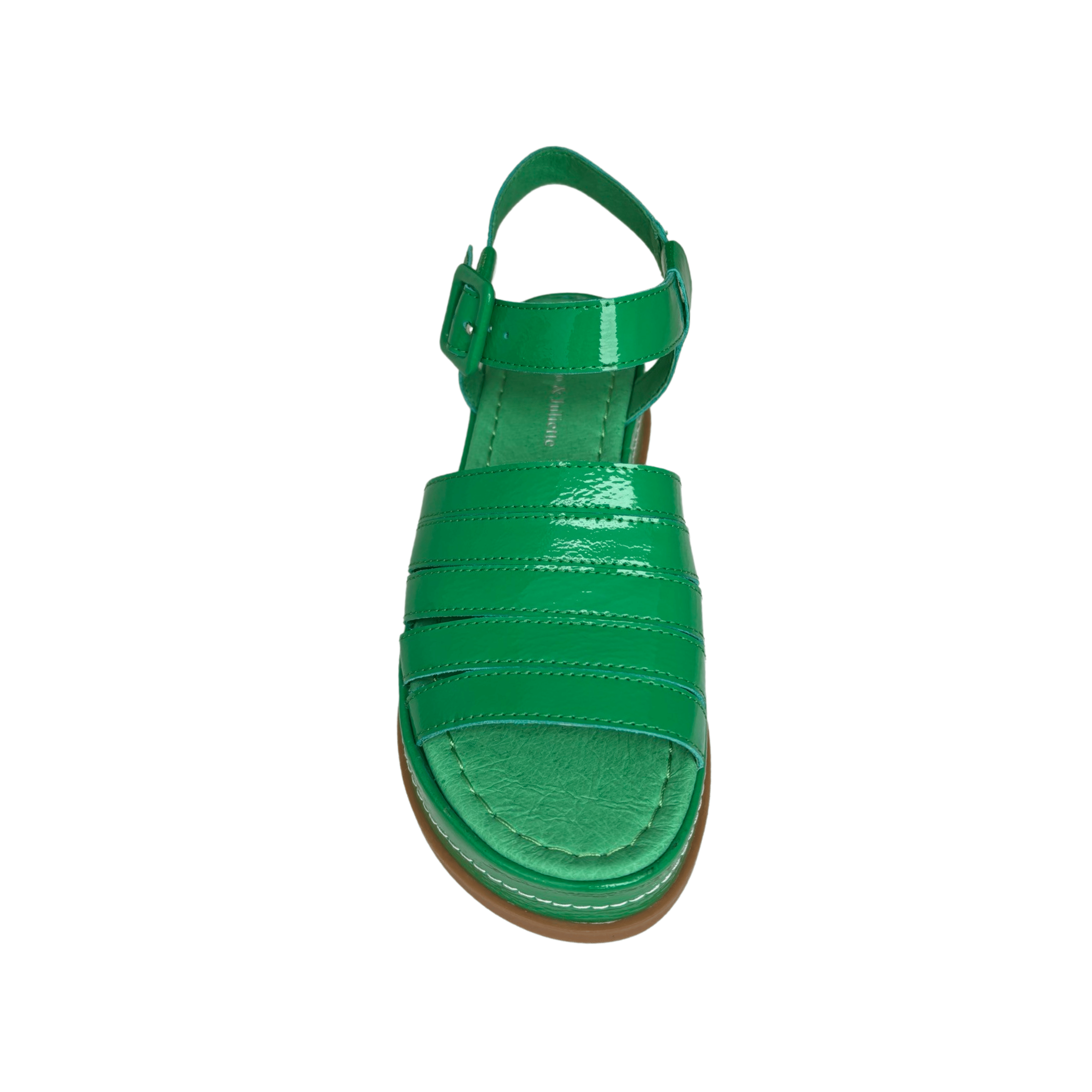 Wollie Emerald Patent Platform Sandals for Women - Fashion High Heel Dress Shoes for Party, Wedding & Evening Out