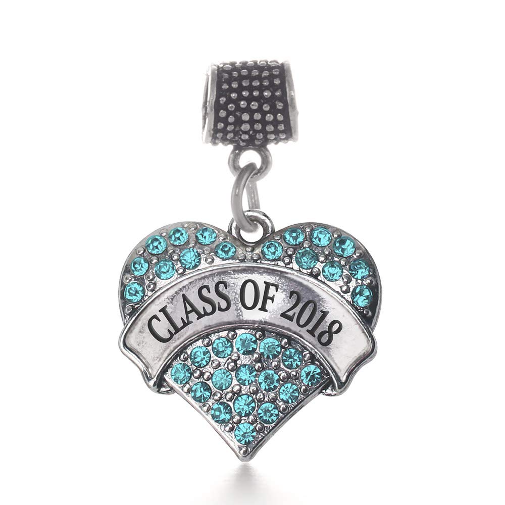 Inspired Silver - Sterling Silver Pave Heart Charm Bracelet with Cubic Zirconia | Elegant Jewelry Gift for Women, Girlfriend, Wife | Perfect for Valentine's Day, Anniversary & Special Occasions